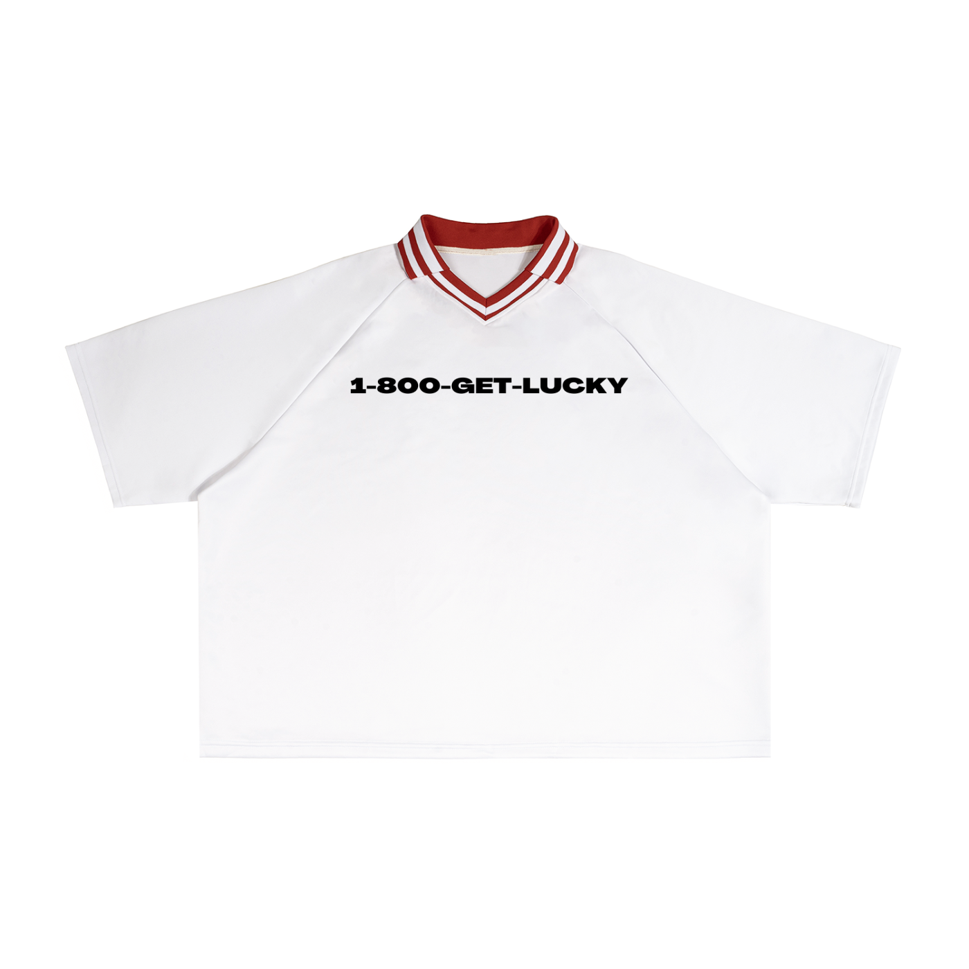 Contrast Lapel Collar Boxy T-Shirt