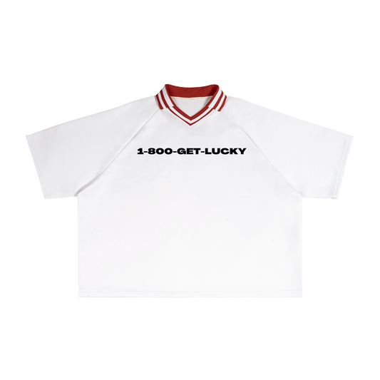 Contrast Lapel Collar Boxy T-Shirt