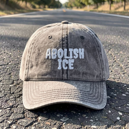 Abolish ICE Vintage Washed Dad Hat