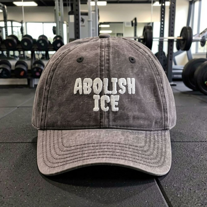 Abolish ICE Vintage Washed Dad Hat