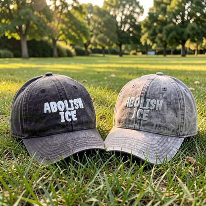 Abolish ICE Vintage Washed Dad Hat