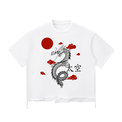 Snow Wash Raw-Hem Boxy T-shirt